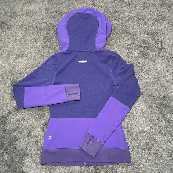 LULULEMON Voyage Hoodie Full Zip Womens Size 4 Power Purple Running Hiking Dance - Picture 8 of 13